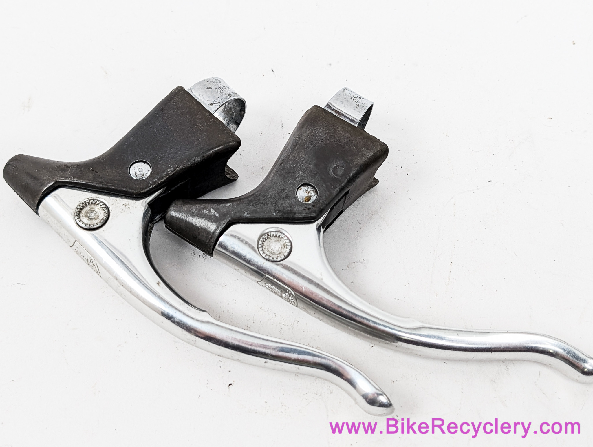 NOS Campagnolo Nuovo Triomphe Brake Levers: NR Hard Ano Bodies - 1980's - Polished