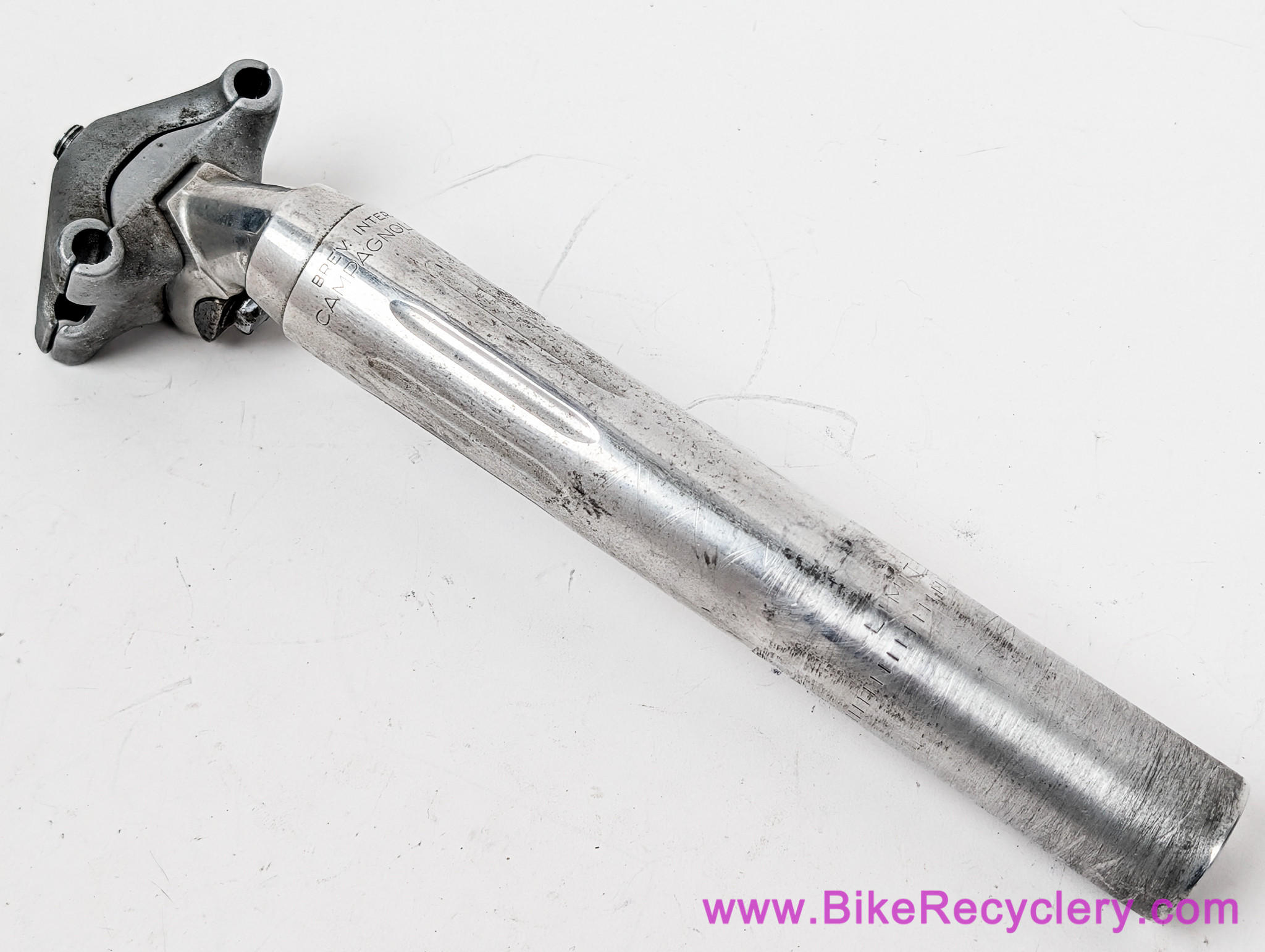 Campagnolo Super Record Fluted Seatpost: 27.2mm - #4051/1 - 4th Gen Polished w/ Elbow
