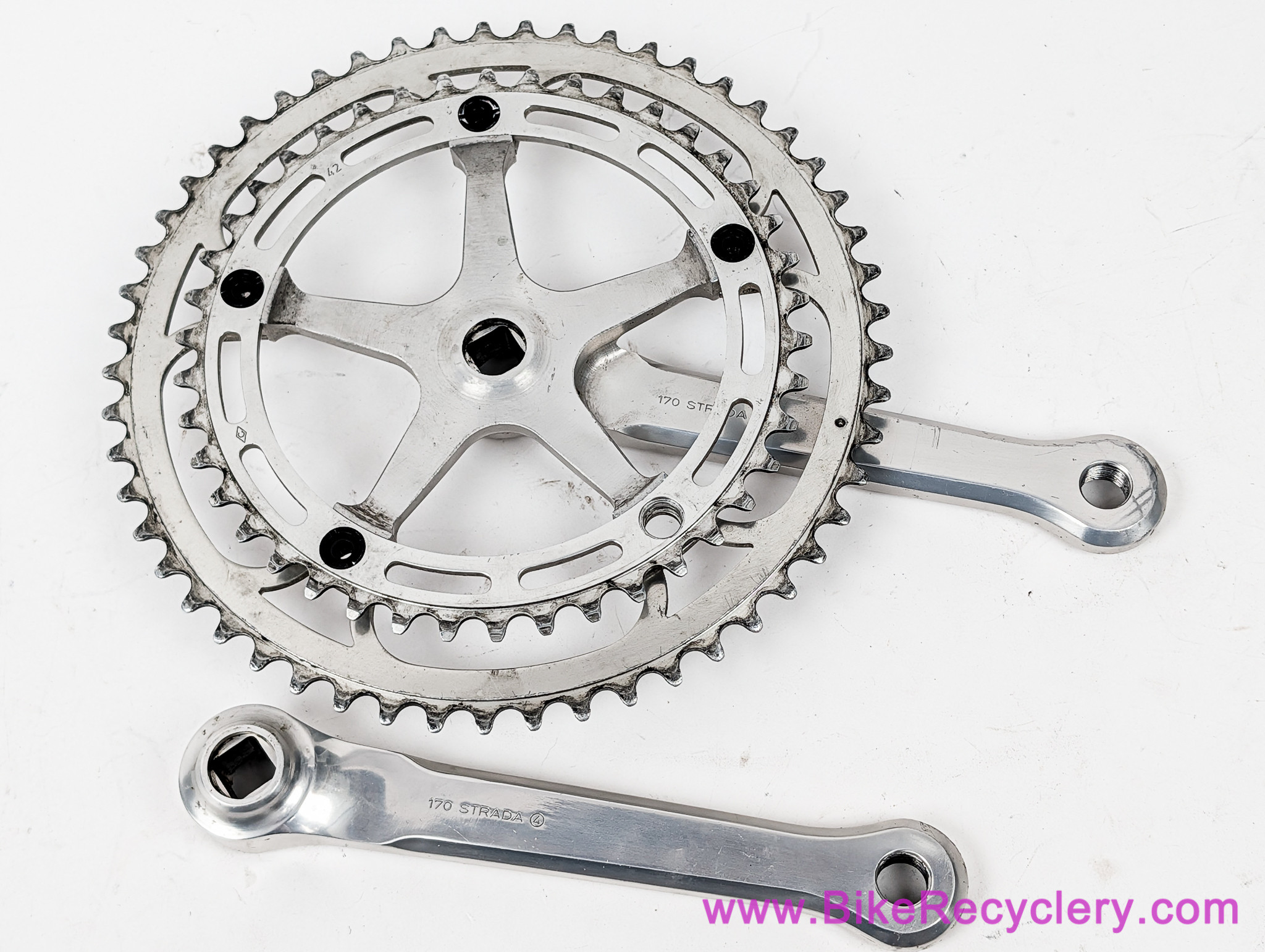 Campagnolo Nuovo/Super Record Crankset #1049/A: 170mm x 53/42t - C-Record Outer Chainring