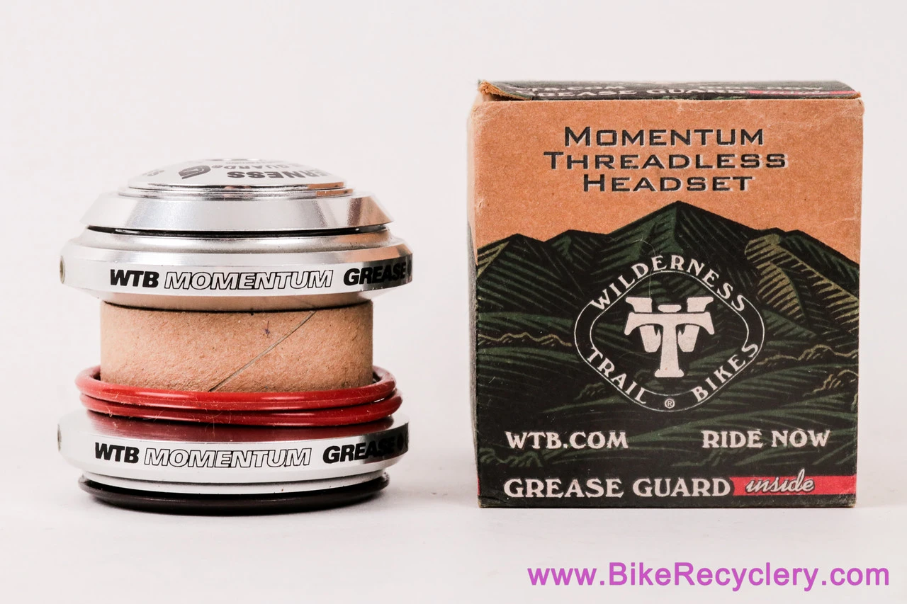 NIB/NOS WTB Momentum Grease Guard Headset: 1 1/8" Threadless - Silver - 1990s