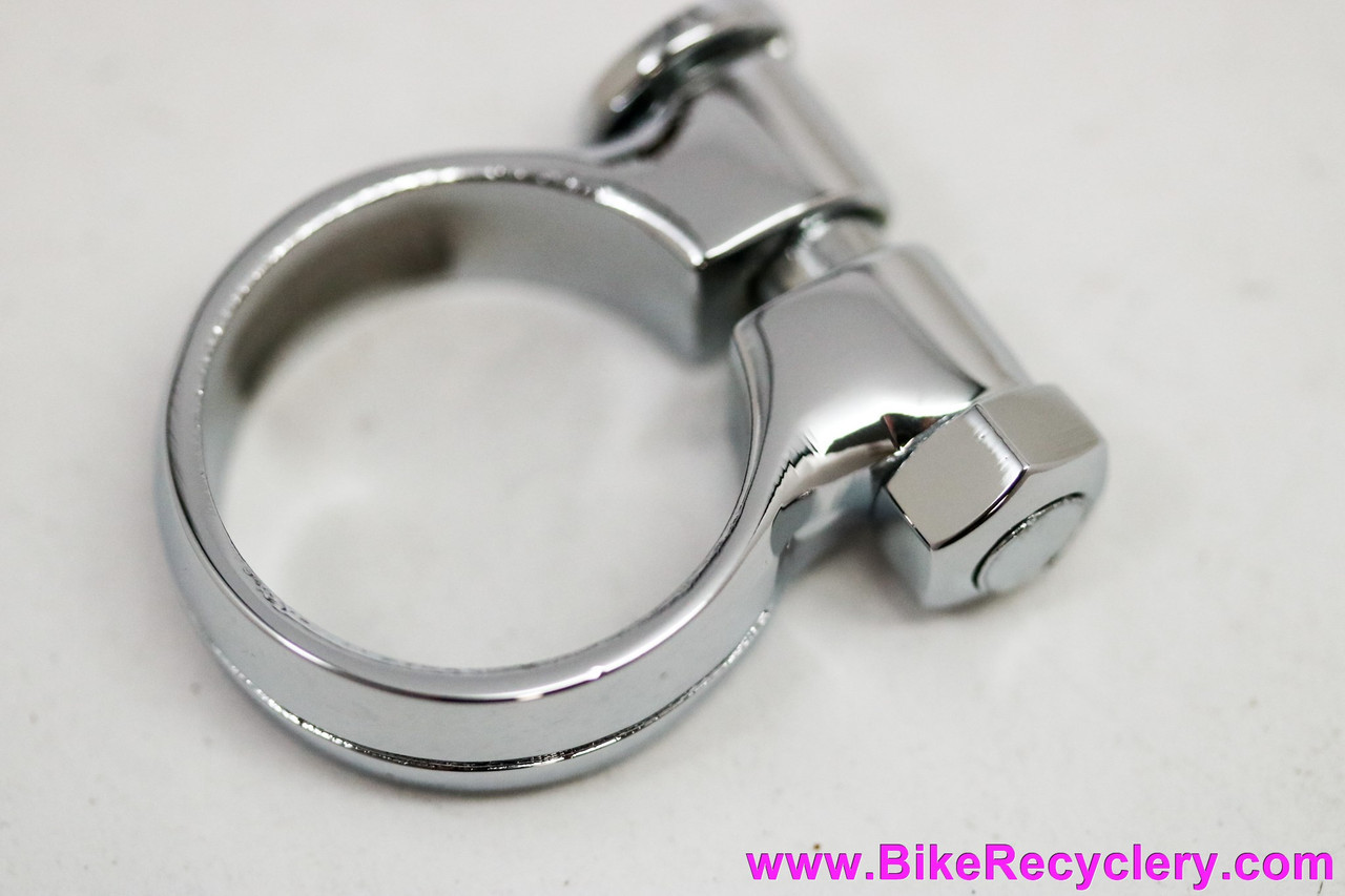 NOS GORGEOUS Chrome Seat Binder Collar: 28.6mm - Center Line - Magistroni / Chater Lea? 1950's 1960's