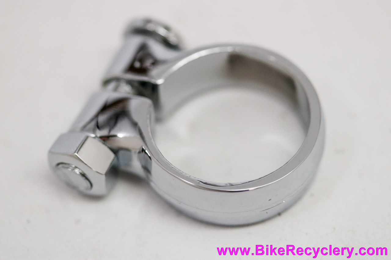 NOS GORGEOUS Chrome Seat Binder Collar: 28.6mm - Center Line - Magistroni / Chater Lea? 1950's 1960's