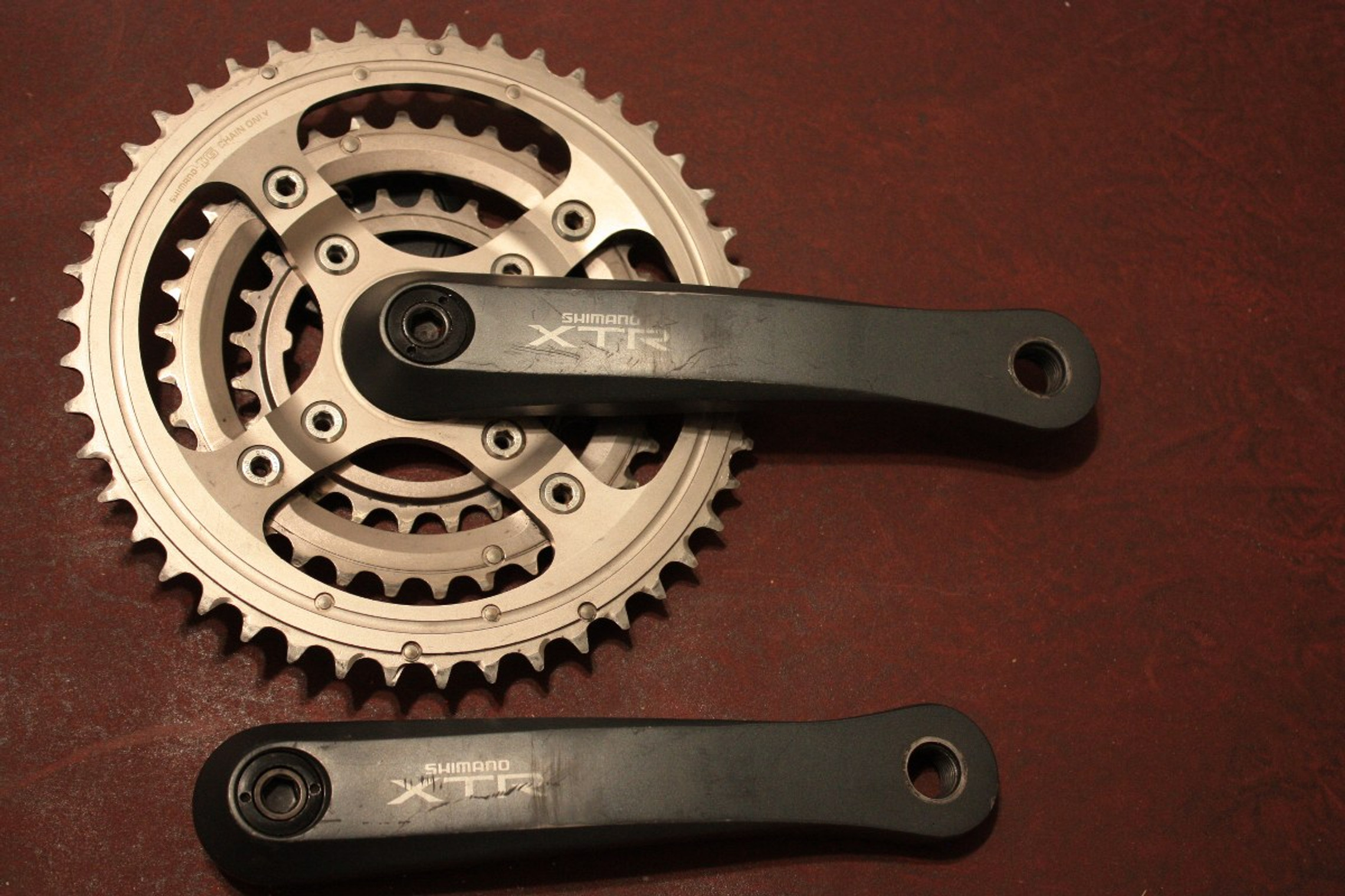 Shimano XTR FC-M951 Crankset: 165mm, 112/68mm 46/34/24 - Bike 