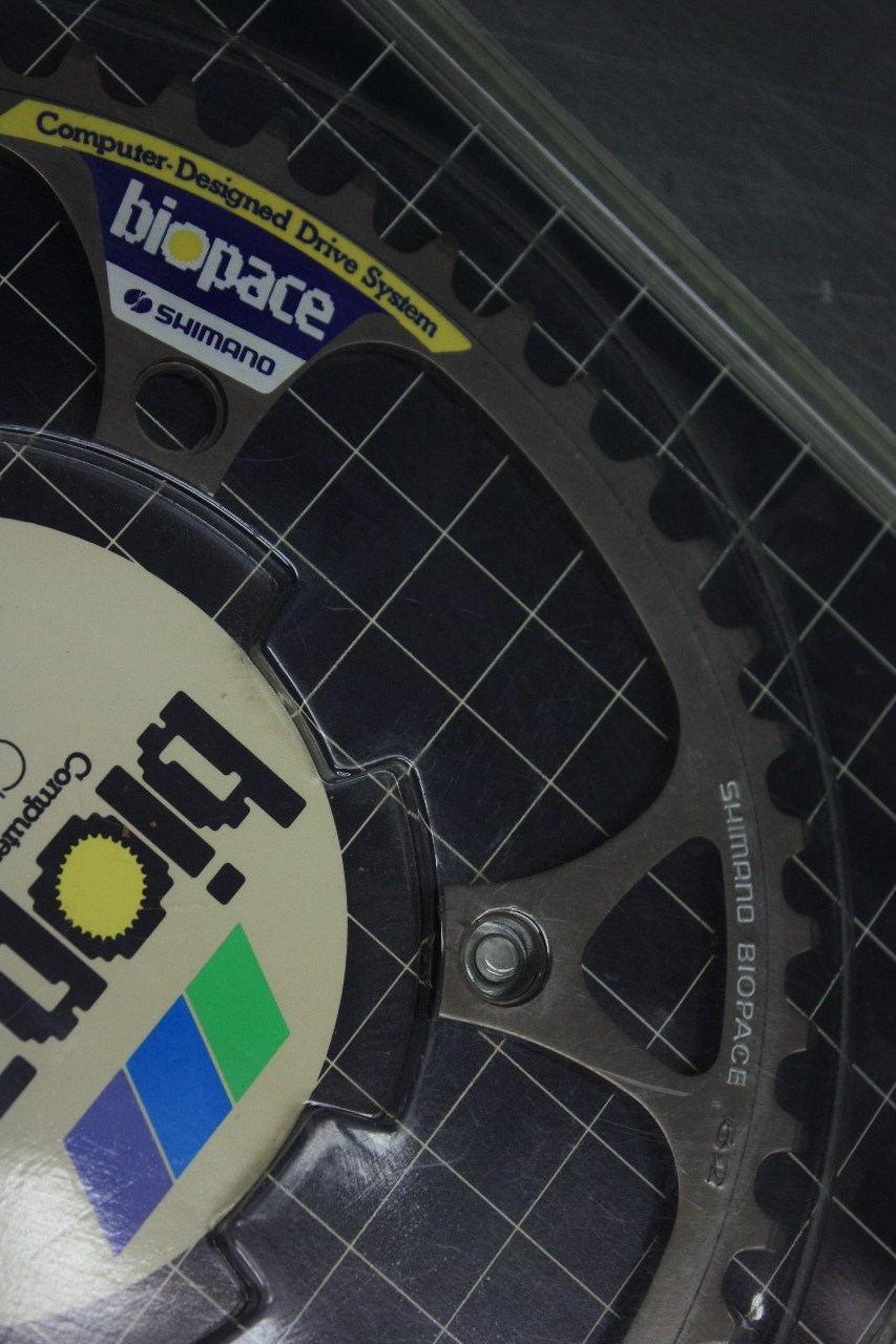 NIB Shimano BioPace Chainring 52t, 130 BCD, Anodized Dark Gray