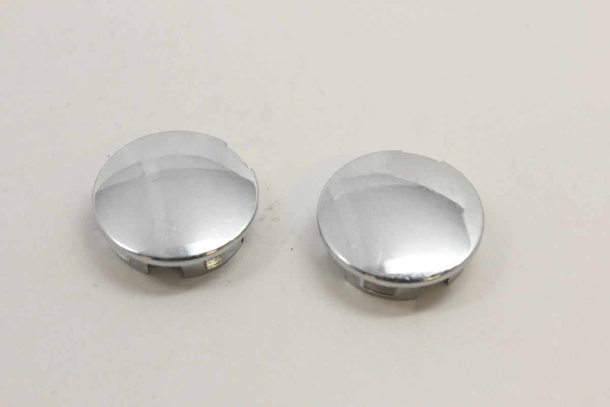 NEW Chrome Crank Dust Caps / Covers Plastic, Pushin Bike Recyclery