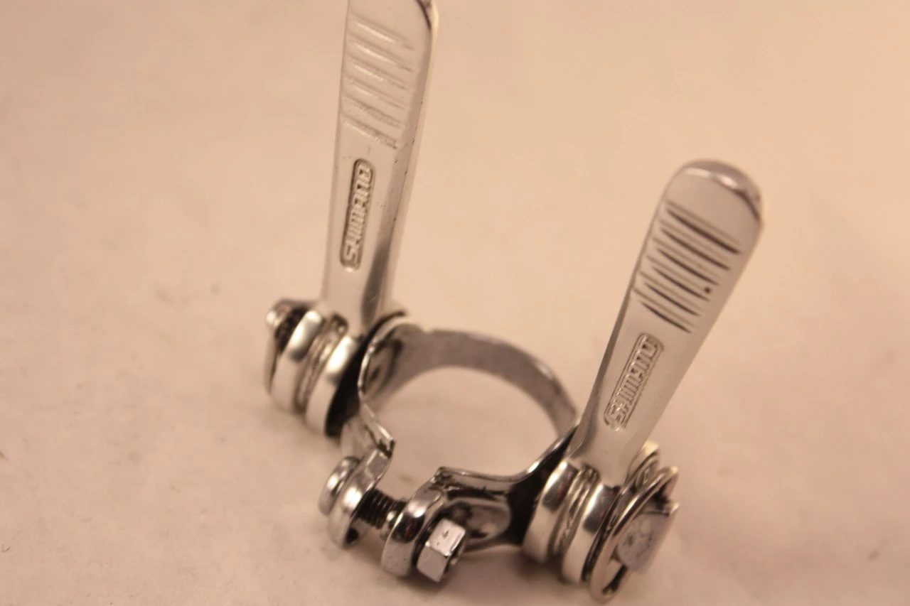 1st generation Dura Ace Downtube Shifters!  Band clamp, Mint!