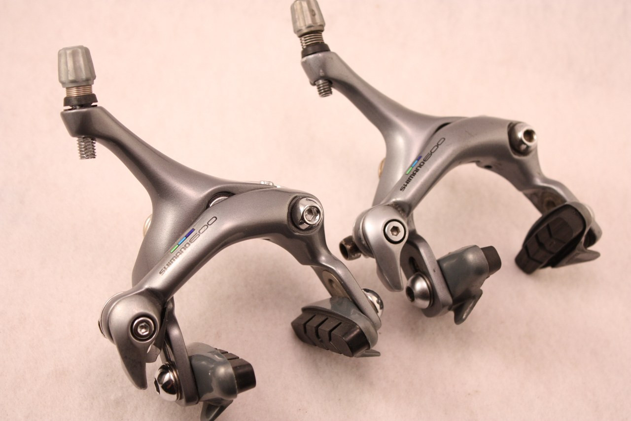 Freins Vélo Shimano 600 Ultegra Tri-couleur BR-6403, Double Pivot, Avant+arrière, Vintage