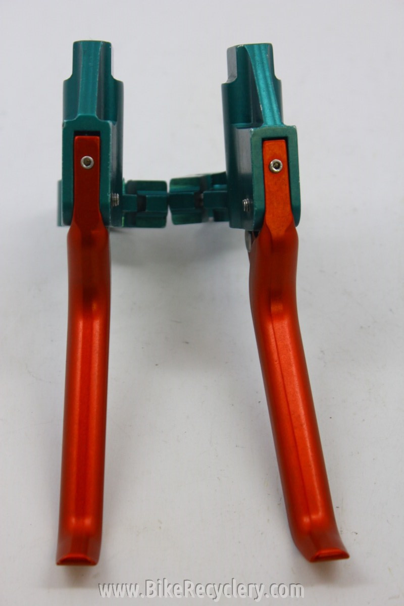 TWP Hydraulic brake Levers Green / Red Anodized CNC, For Magura Rim