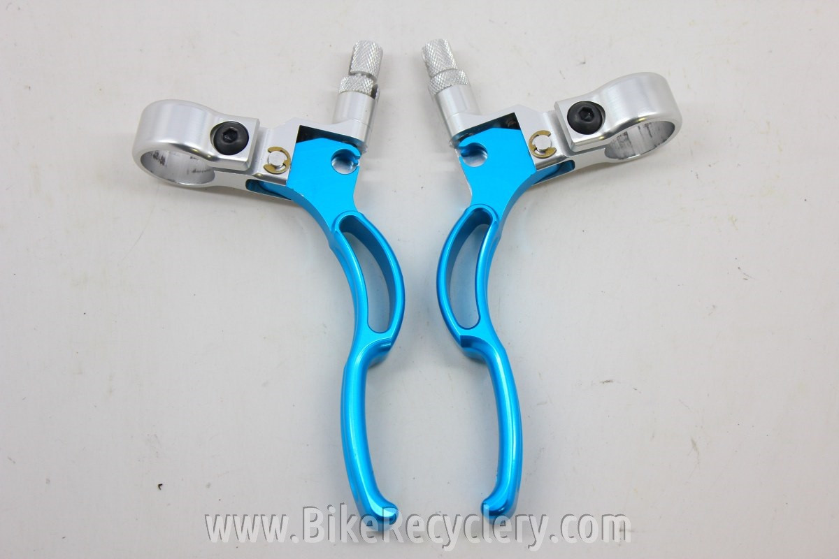 パーツ Crystal Design Bad finger brake levers Crystal Design Bad Finger Brake Levers: Blue MINT - Bike Recyclery