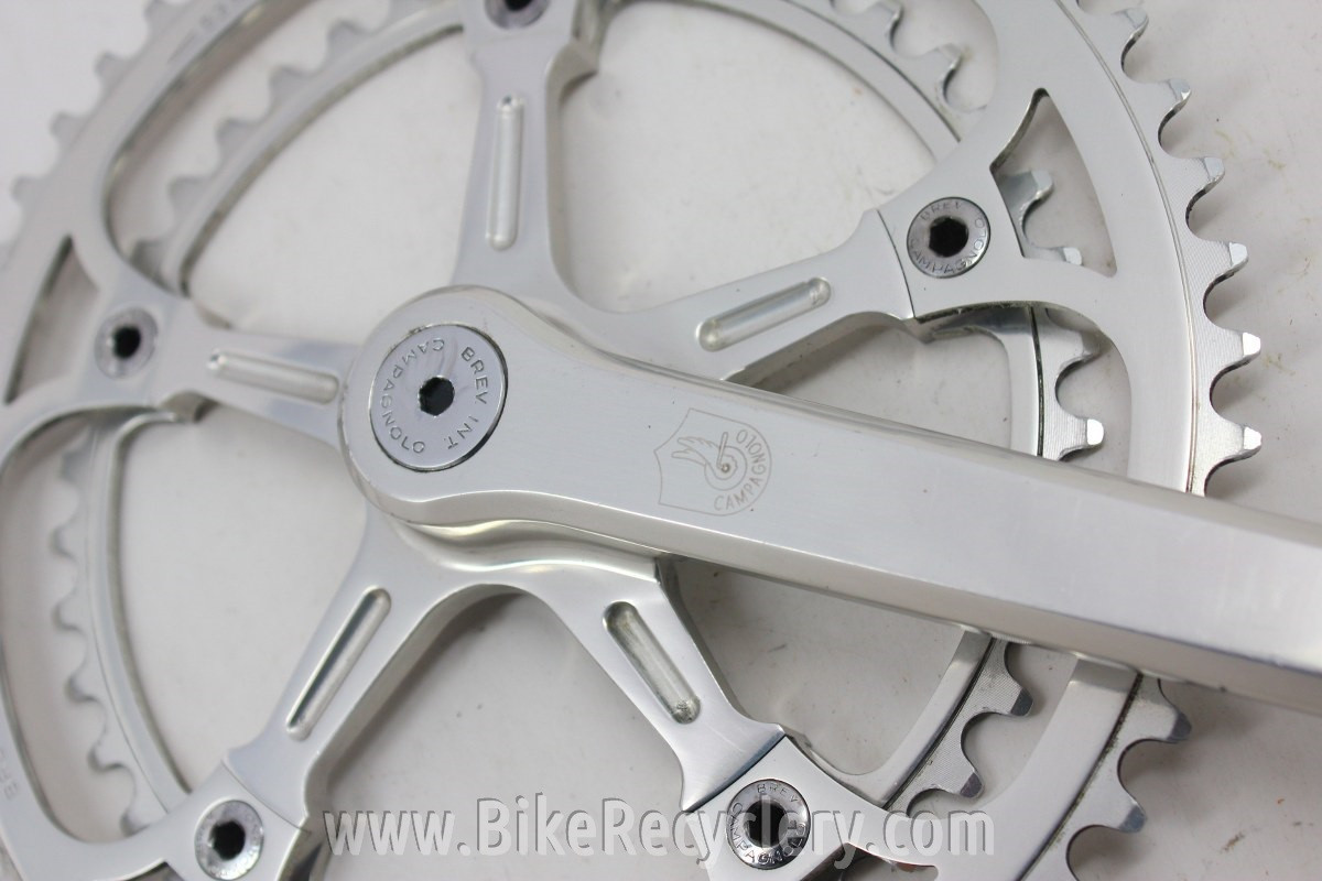 1986 Campagnolo Super Record Crankset: No Flutes, Laser-Etched