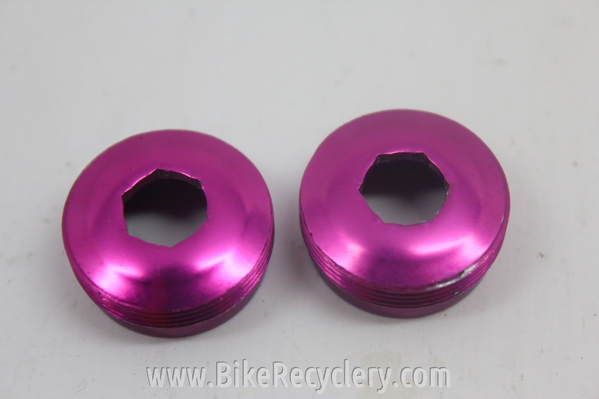 3DV Purple Anodized Crank Dust Caps MINT Bike Recyclery