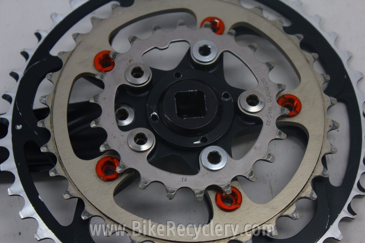 Cook Brothers Crankset: F-Series, Black w/ Red, 175mm 94/58mm 44/34/22t ...