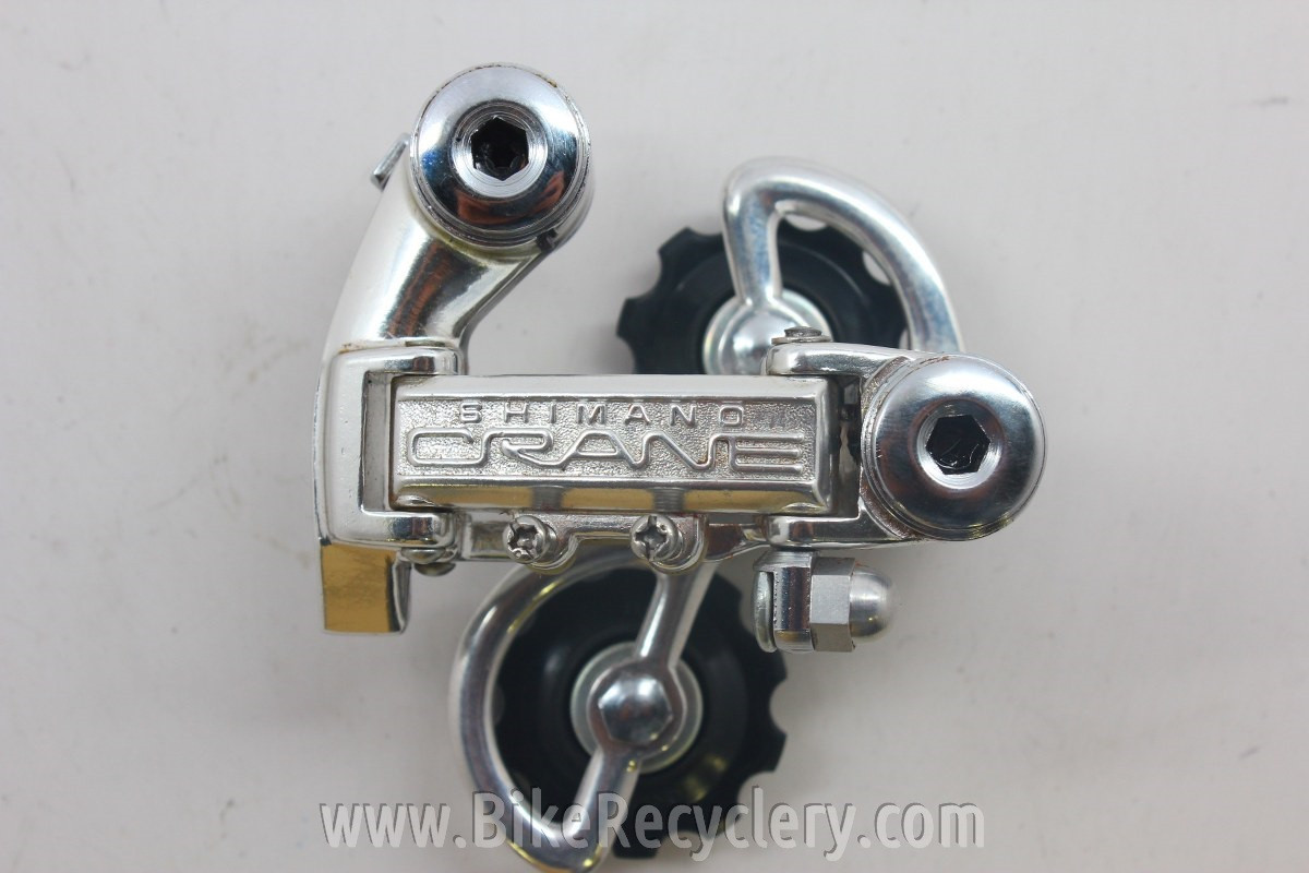 NIB/NOS Shimano Crane Rear Derailleur: 1st Gen Dura Ace, Silver