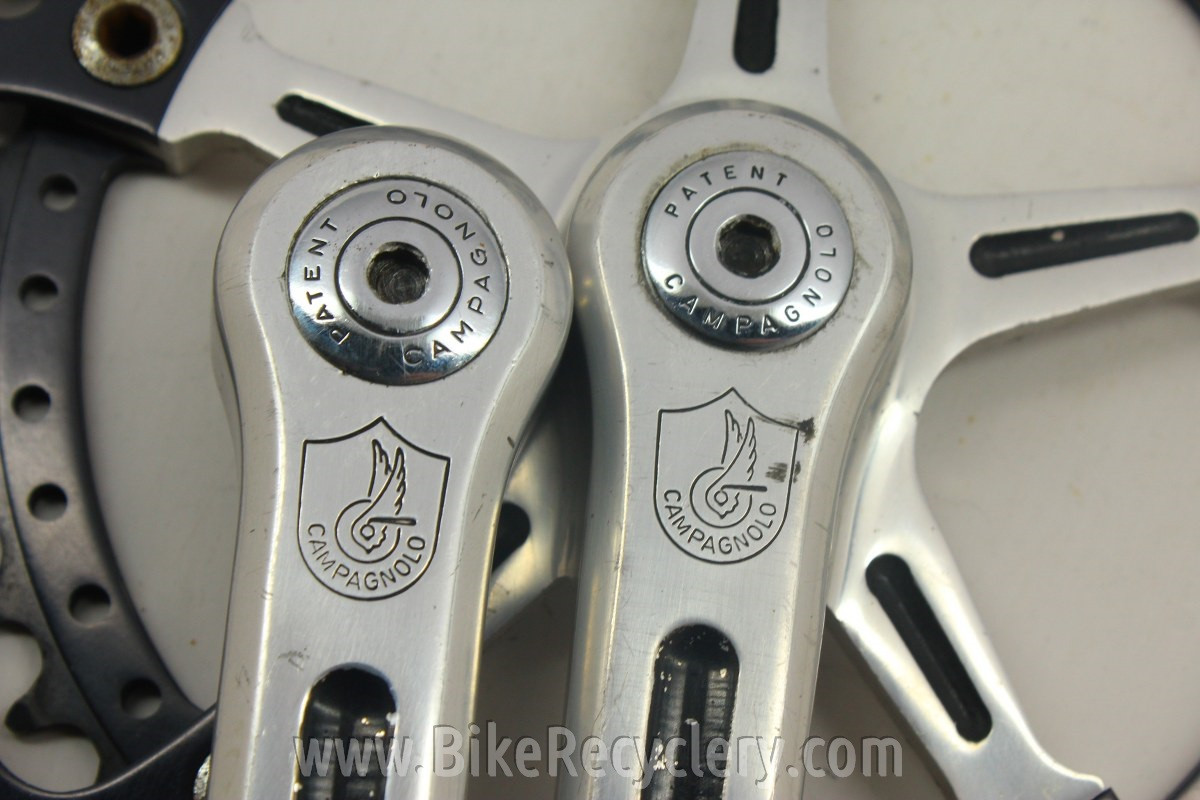 1973 Campagnolo Nuovo/Super Record Crank Arms: Black Drilled