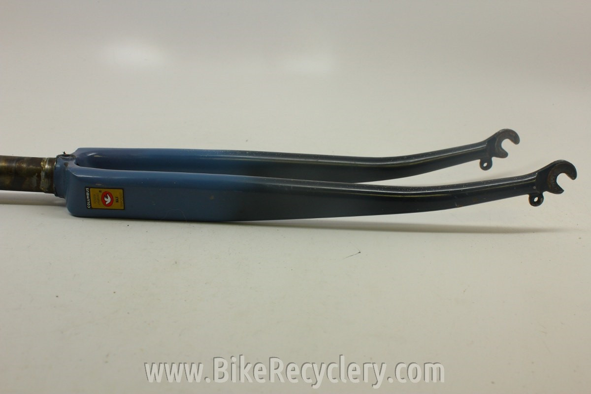 Vintage Columbus Max Steel Aero Fork 1" Threaded, Blue/Black, Fender