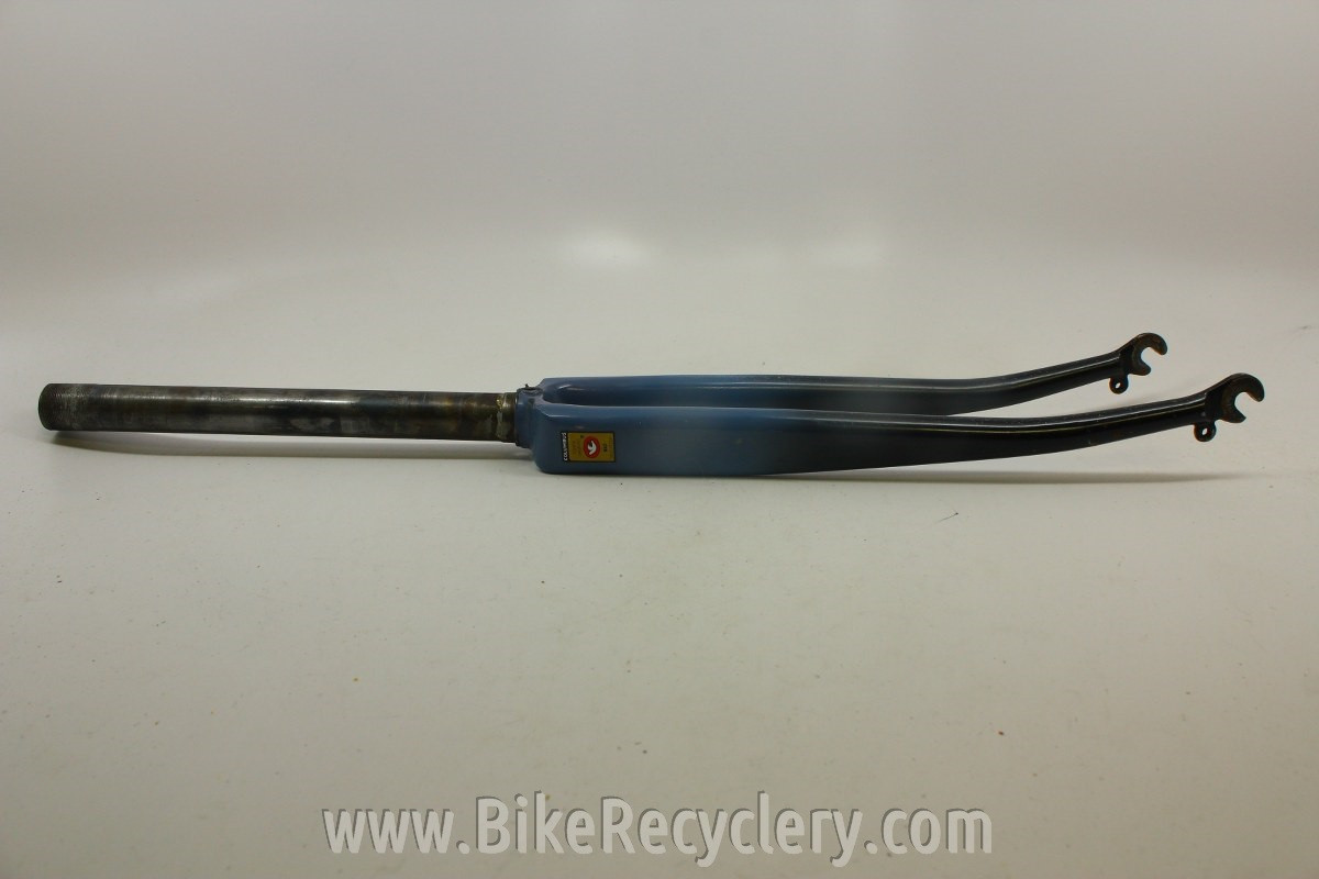 Vintage Columbus Max Steel Aero Fork 1" Threaded, Blue/Black, Fender