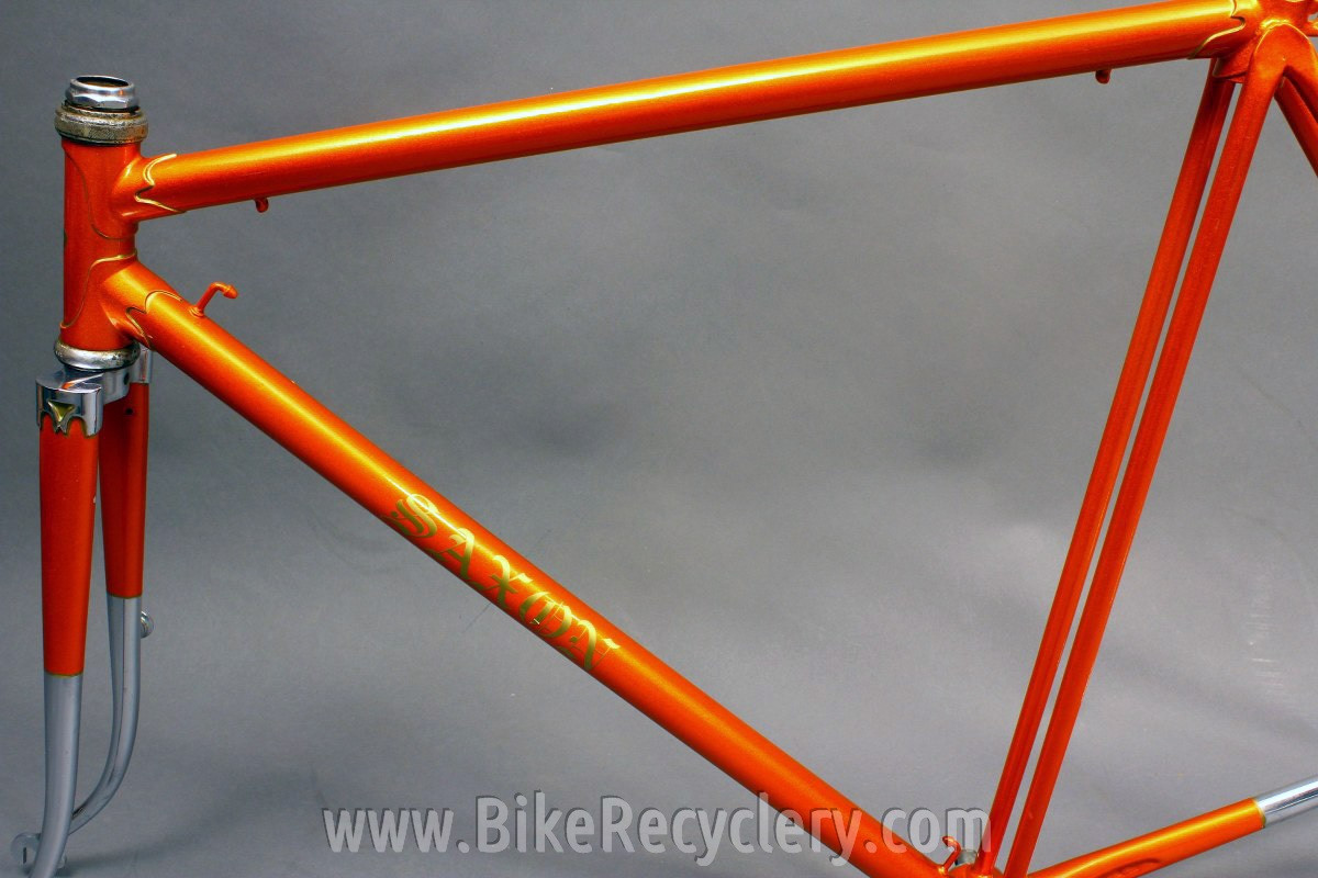 Saxon Twin Tube Bicycle Frame & Fork: English, 1930's 1940's Restored 54cm