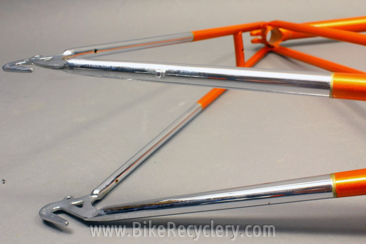 Saxon Twin Tube Bicycle Frame & Fork: English, 1930's 1940's Restored 54cm
