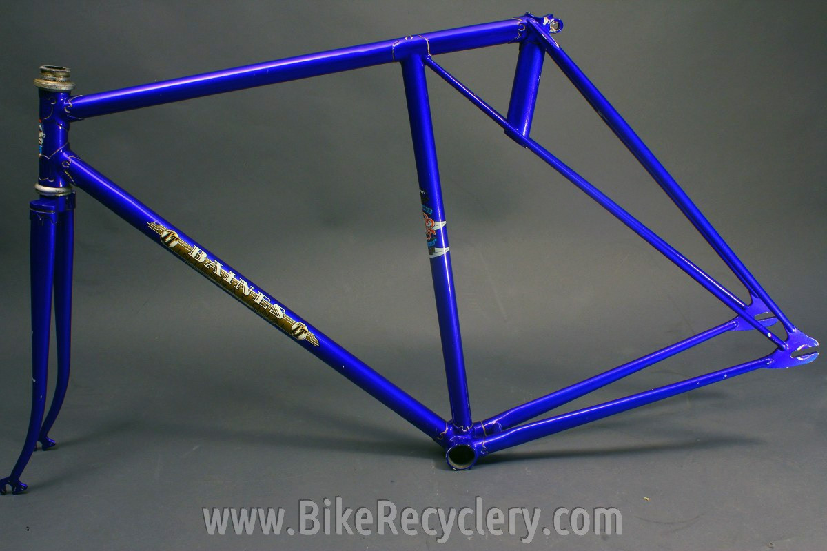 Baines Whirlwind Flying Gate International TT Frame / Fork: English 1930's 1940's Blue, 56cm