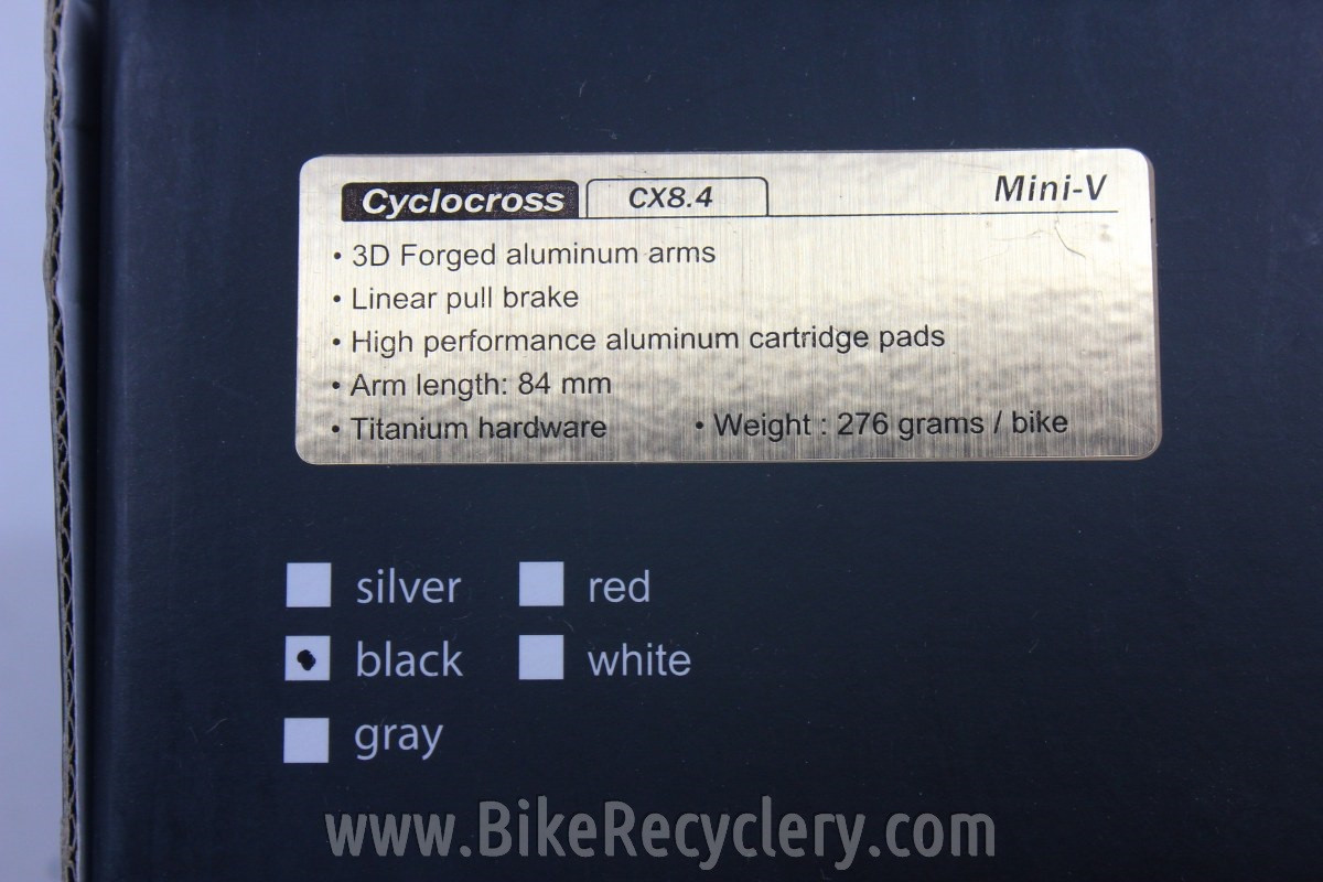 NEW TRP CX8.4 Mini V Brake Set: Black Linear Pull - Bike Recyclery