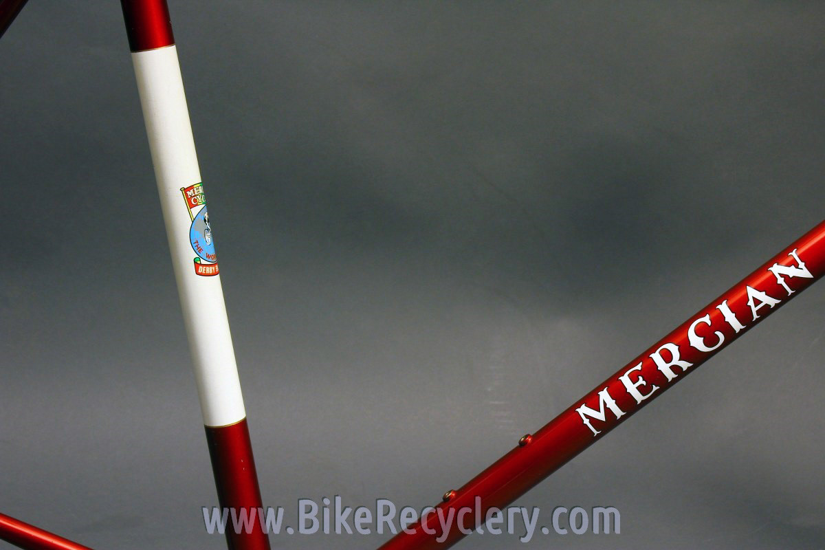 Mercian Kings of Mercia Frame & Fork: Reynolds 531, Heart Lugs, Red & White, 126mm, Fender & Rack Eyelets