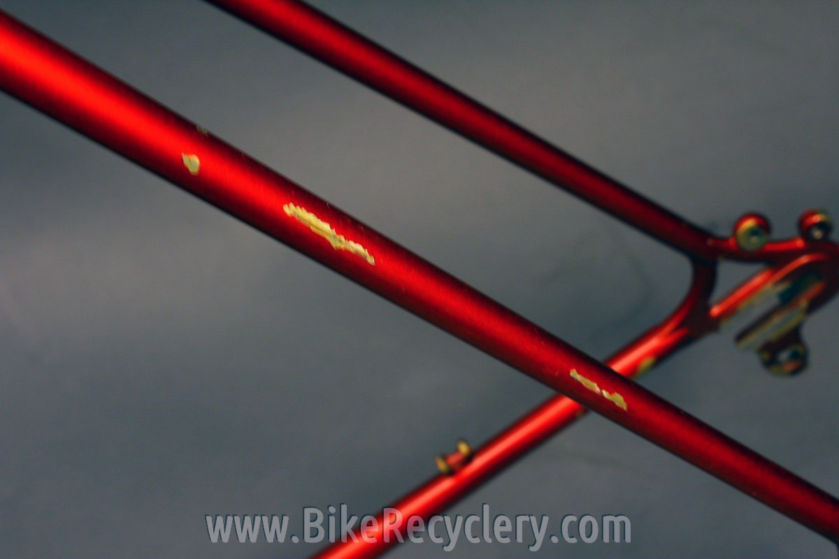 Mercian Kings of Mercia Frame & Fork: Reynolds 531, Heart Lugs, Red & White, 126mm, Fender & Rack Eyelets