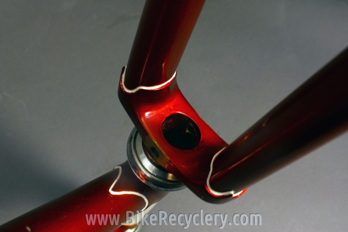 Mercian Kings of Mercia Frame & Fork: Reynolds 531, Heart Lugs, Red & White, 126mm, Fender & Rack Eyelets