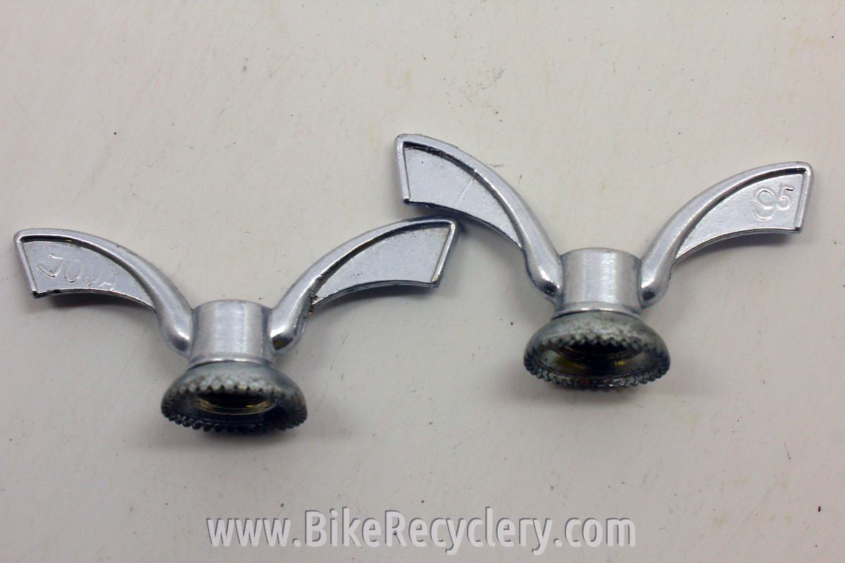2 écrous Papillon SOVA Vélo Ancien – Laiton 8 Mm – NOS Jamais Montés
