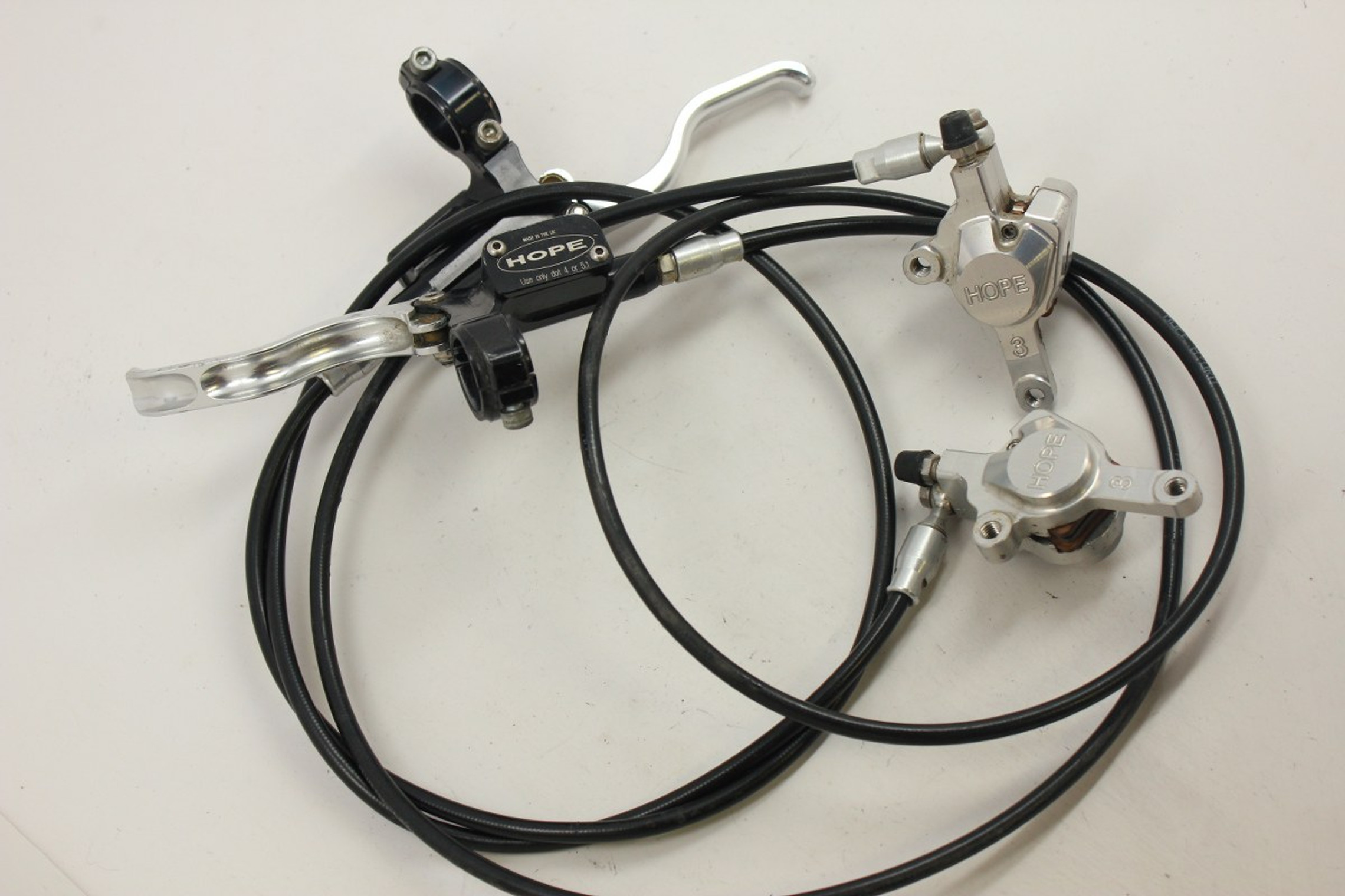 み　HOPE Hope No 3 Mini Disc Brakeset w/ Mini Levers Vintage - Bike