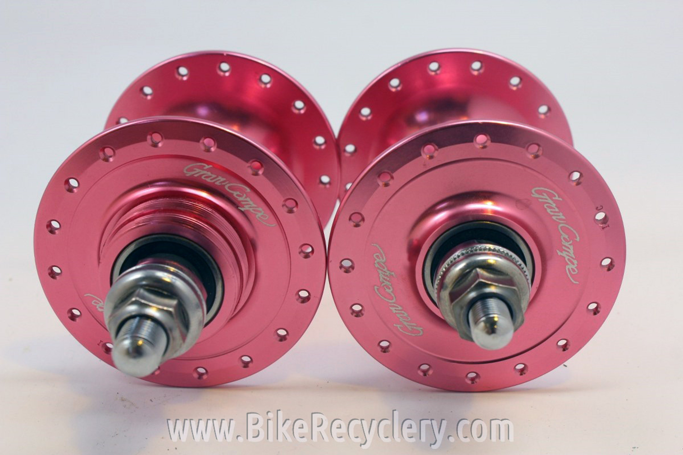 Gran Compe High Flange Track Hubs: Pink Ano, Fixed/Fixed, 32H NEW - Bike  Recyclery
