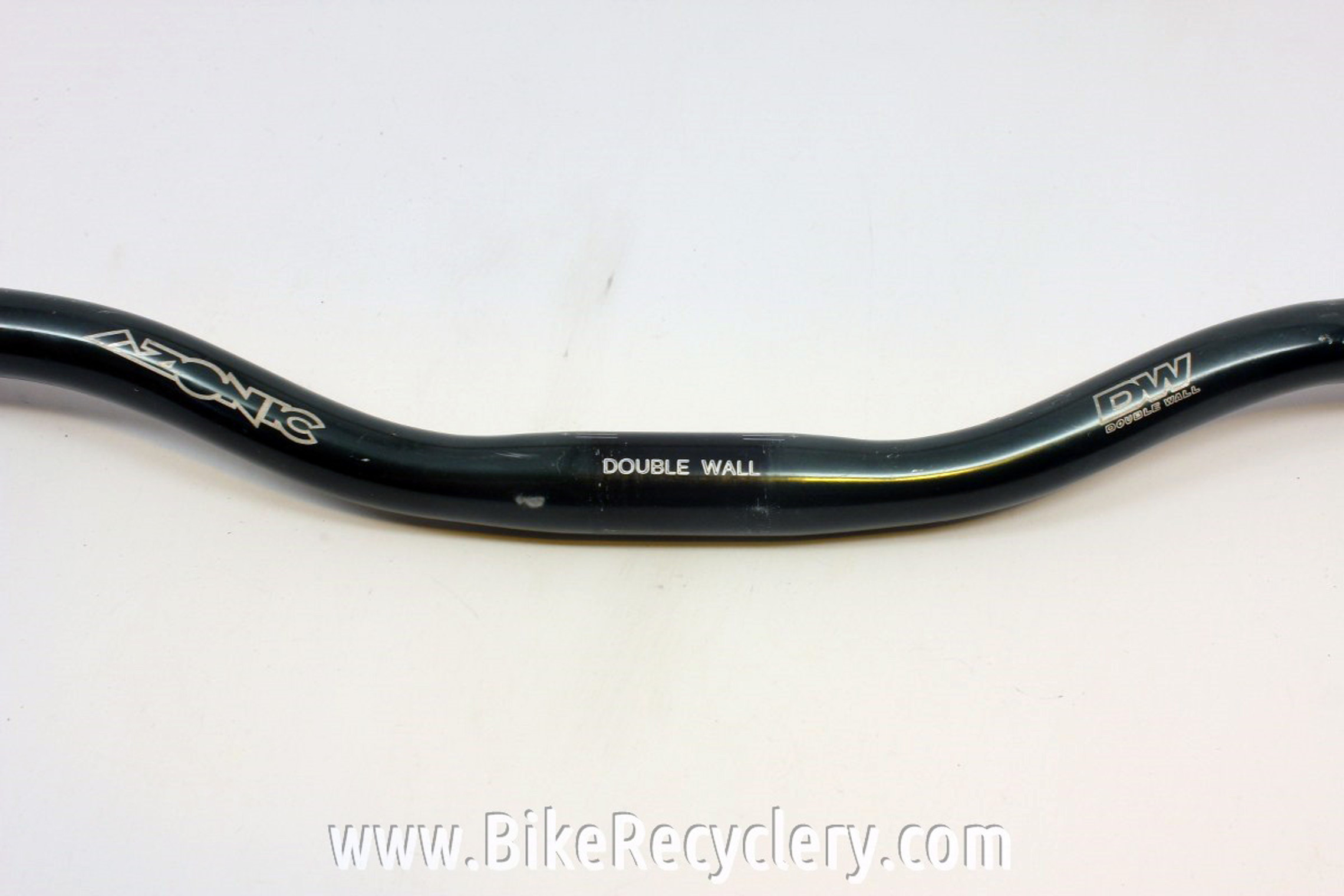 Azonic Double Wall Black Anodized MTB Riser Handlebar: 25.4mm 