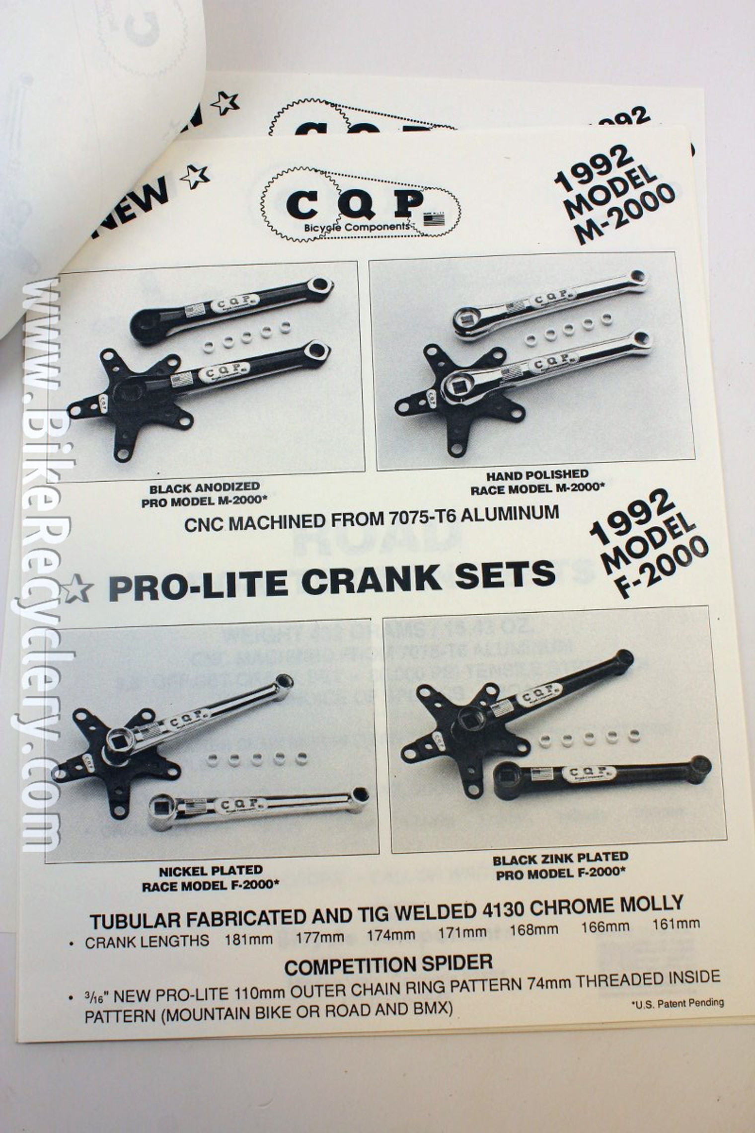 1990's Cook Brothers Racing & C.Q.P Catalog, Gary Cook Business Card