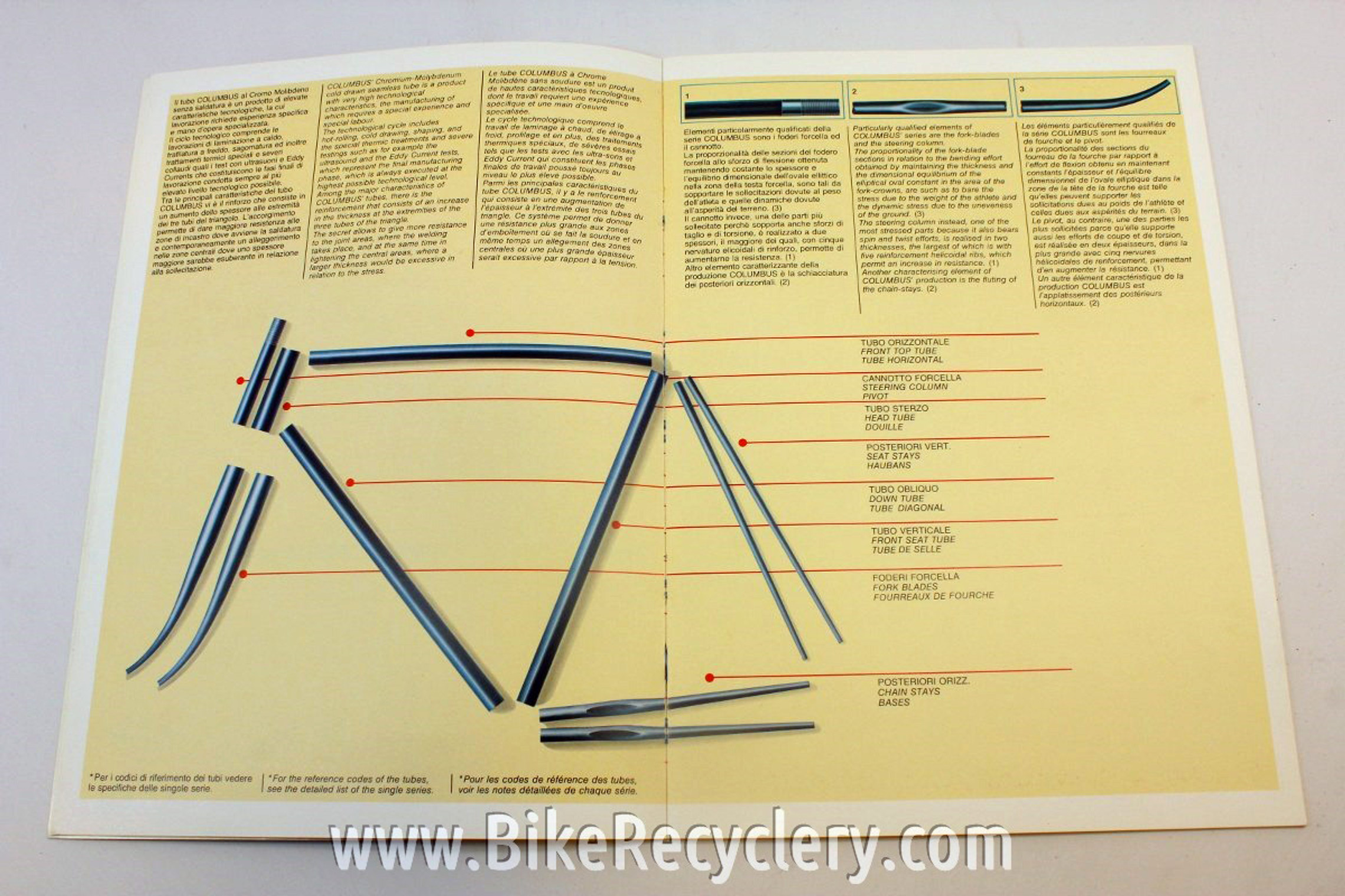 Vintage 1979 Columbus Bicycle Tubing Catalog 45p Bike Recyclery