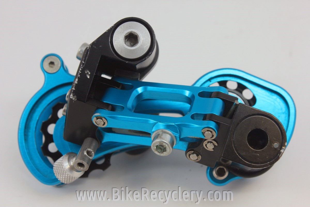 Retro Prototype Maching Joe's Rear Derailleur: CNC 1990's, Blue Anodized SUPER RARE! EXC