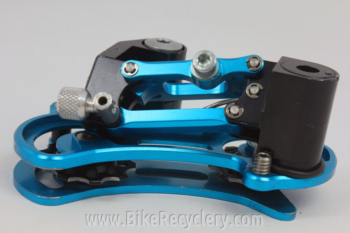 Retro Prototype Maching Joe's Rear Derailleur: CNC 1990's, Blue Anodized SUPER RARE! EXC
