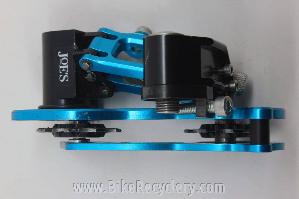 Retro Prototype Maching Joe's Rear Derailleur: CNC 1990's, Blue Anodized SUPER RARE! EXC