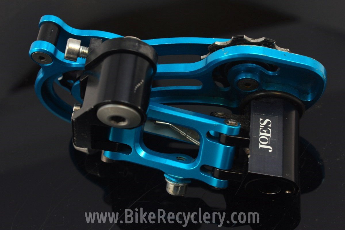 Retro Prototype Maching Joe's Rear Derailleur: CNC 1990's, Blue Anodized SUPER RARE! EXC