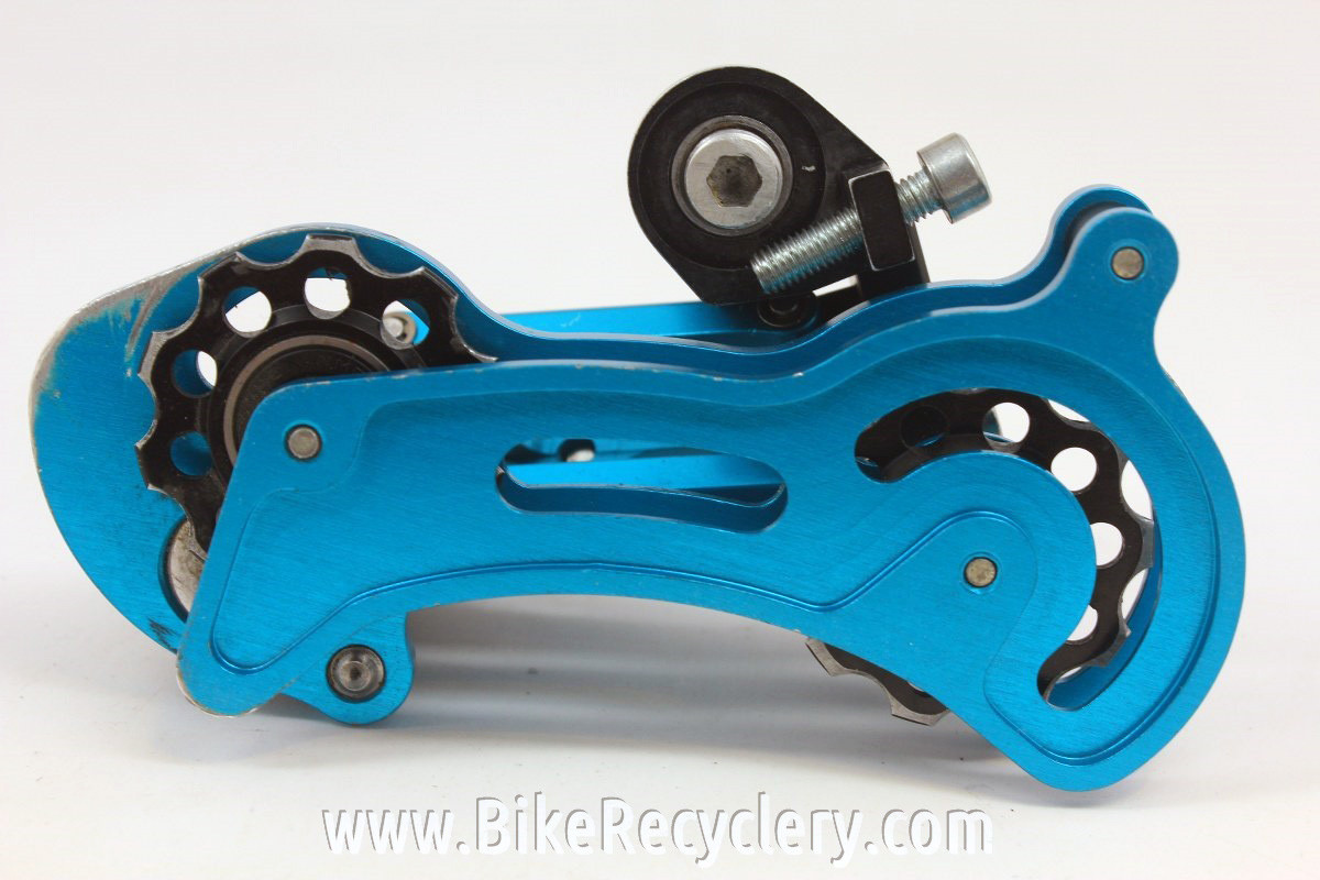Retro Prototype Maching Joe's Rear Derailleur: CNC 1990's, Blue Anodized SUPER RARE! EXC