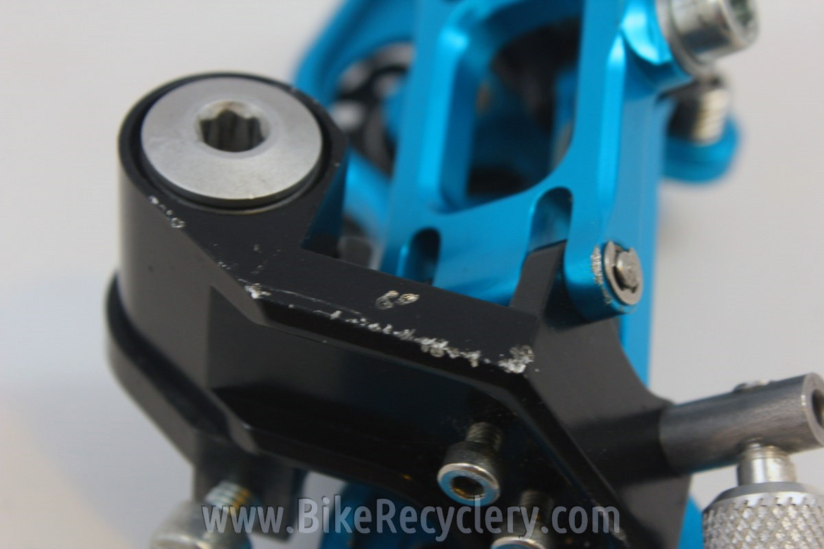 Retro Prototype Maching Joe's Rear Derailleur: CNC 1990's, Blue Anodized SUPER RARE! EXC