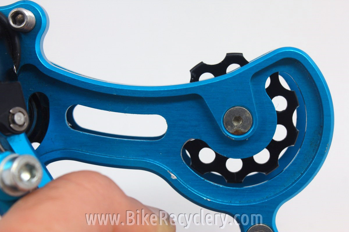 Retro Prototype Maching Joe's Rear Derailleur: CNC 1990's, Blue Anodized SUPER RARE! EXC