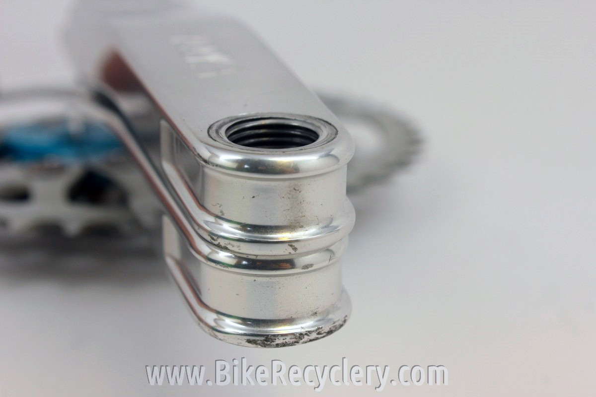 1st Gen Kooka Crankset: Polished w/ Turquoise Spider, 175mm, 94