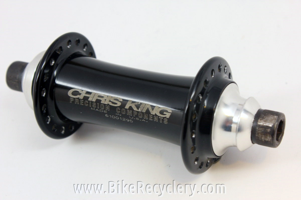 Chris King BMX Classic Front Hub: Hex-Bolt On, Black, 36H, EXC