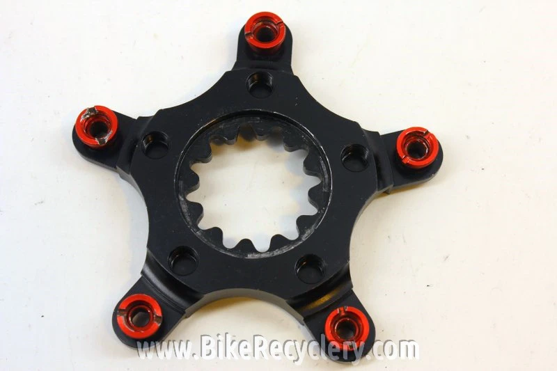 Middleburn Crank Spider: 94/58mm Triple, Black w/Red Chainring