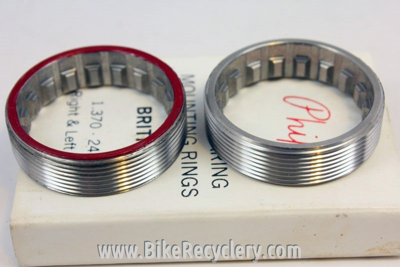 NEW Phil Wood Bottom Bracket Cups . Rings English Thread, Stainless