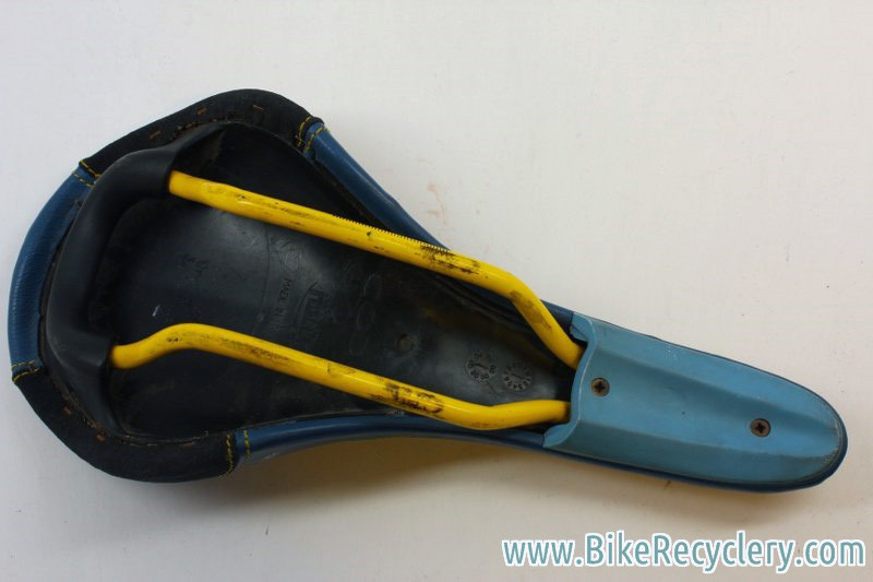 Vintage Team Volvo Cannondale Coda Saddle: Blue / Yellow, Near