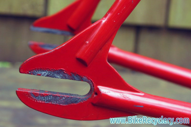 Vintage Italian Pista Frame / Fork: 55.5cm (c-t), Long Dropouts, Thin Stays, Flat Crown, C-Record Headset
