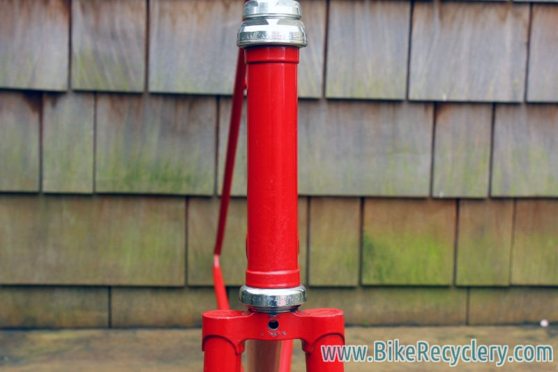 Vintage Italian Pista Frame / Fork: 55.5cm (c-t), Long Dropouts, Thin Stays, Flat Crown, C-Record Headset