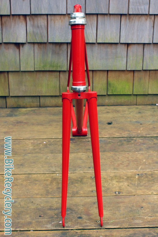 Vintage Italian Pista Frame / Fork: 55.5cm (c-t), Long Dropouts, Thin Stays, Flat Crown, C-Record Headset