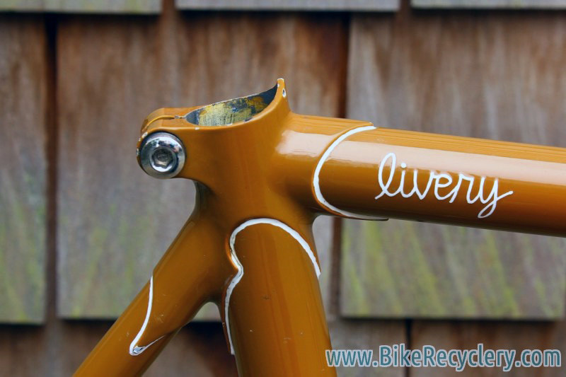 Livery Prototype Track Frame/Fork: Yoke Chainstay, Fancy Lugs & Dropouts, Columbus Steel, 53cm (c-t)