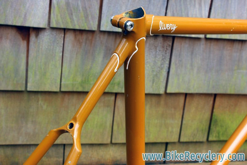 Livery Prototype Track Frame/Fork: Yoke Chainstay, Fancy Lugs & Dropouts, Columbus Steel, 53cm (c-t)